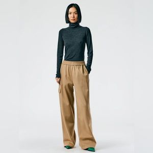 Tibi Active Knit Wide Leg Pull On Pant